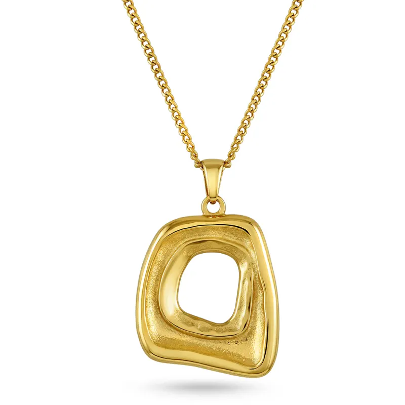 Frida Leonore Frame necklace i forgylt stål