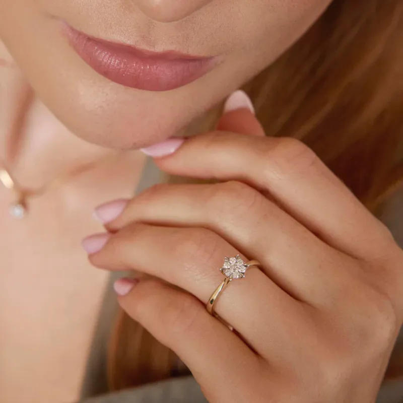 Diamantring 0,25 ct gultgull