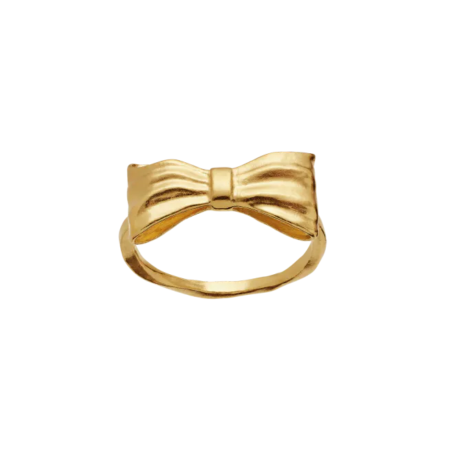 Hovedbilde Maanesten Satin ring forgylt