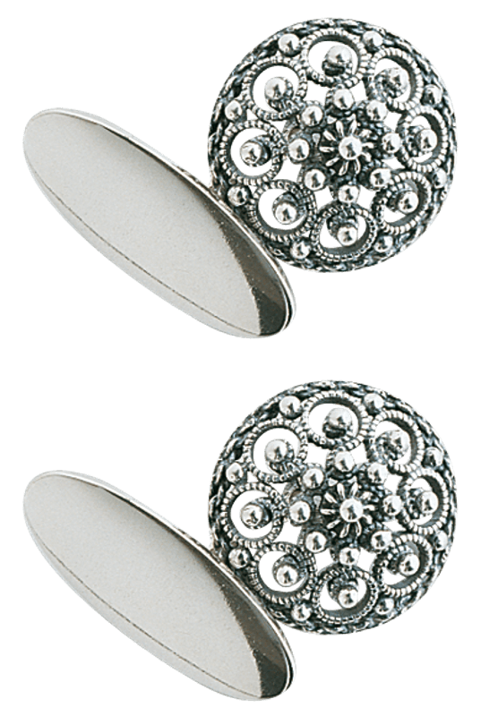 Mansjettknappar, oksidert Ringerike