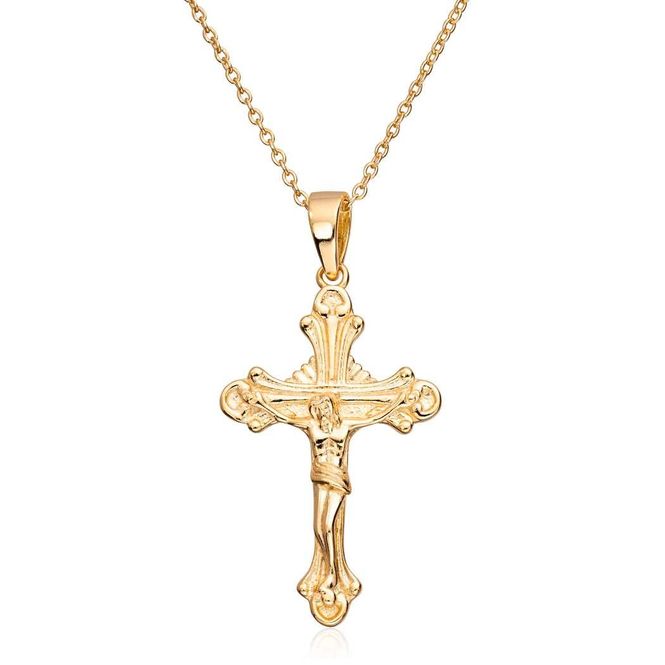 Hovedbilde Sølv kors anheng med kjede