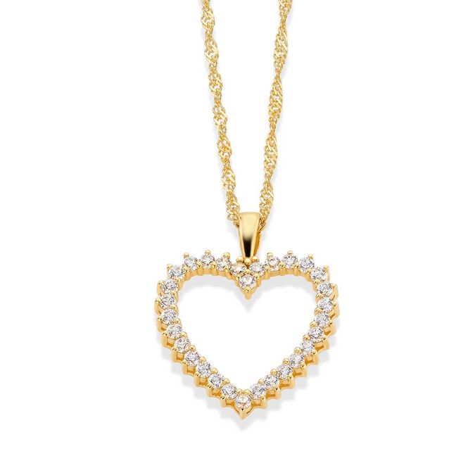 Hovedbilde Smykke i sølv hjerte med ...