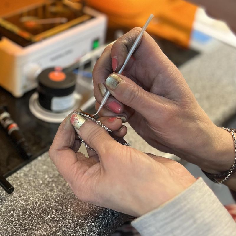 Flyte armbånd i sølv og blått
