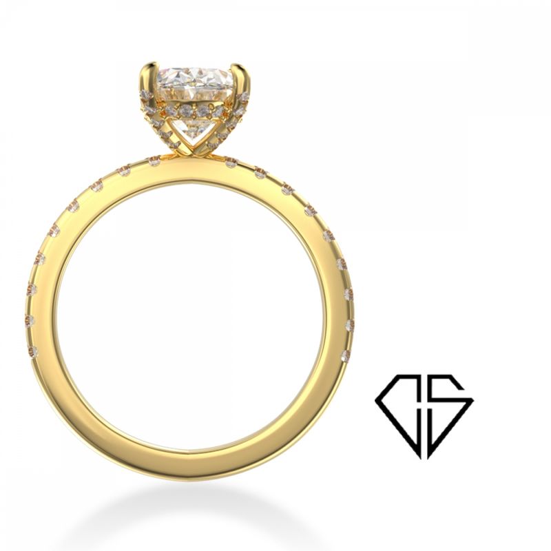 Frierring 2,72 ct oval Lab Diamant 