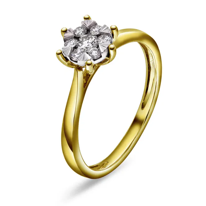 Hovedbilde Diamantring 0,25 ct gultgull