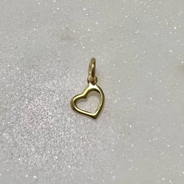 Hovedbilde Charms hjerte gullforgylt ...
