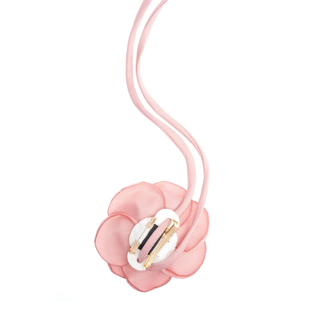 Dark satin brosje rosa rose