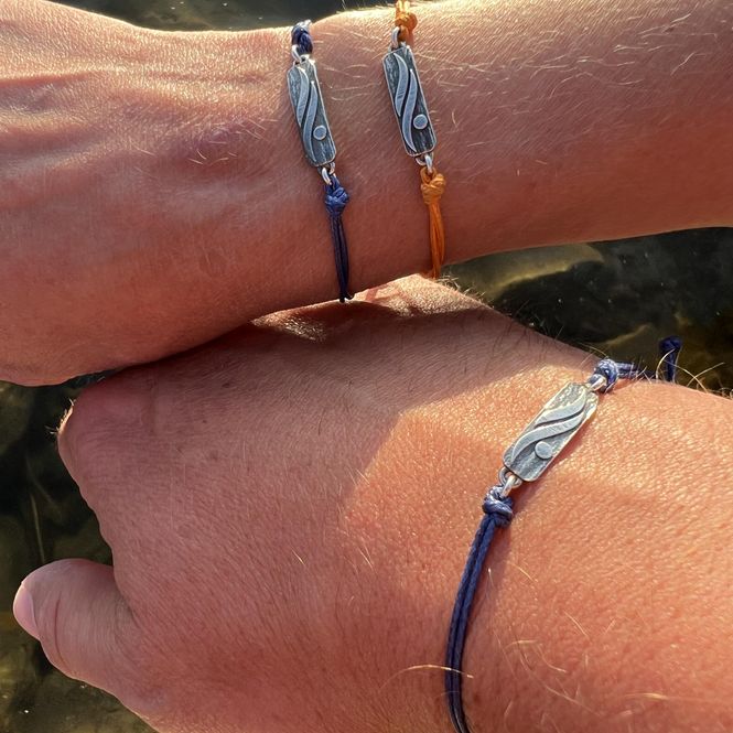 Hovedbilde Flyte blå armbånd i sølv