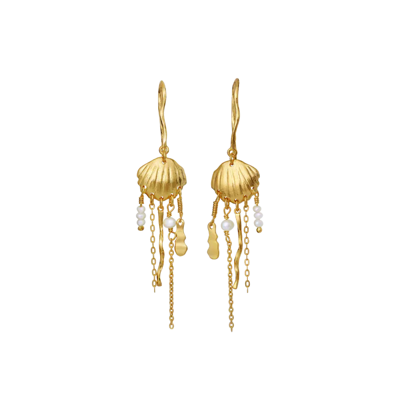 Maaneste Zale Øreringer Forgylt