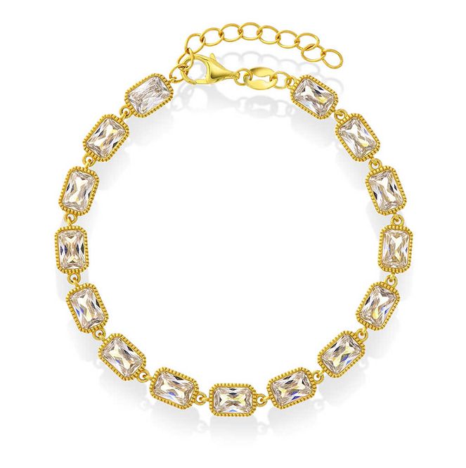 Hovedbilde Nora Mørk armbånd med blanke ...