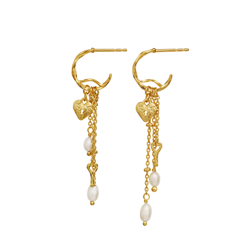 Maanesten Idris forgylt ørepynt