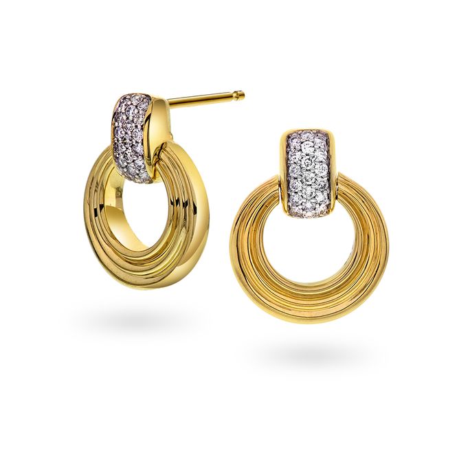 Hovedbilde EC gult gull ørepynt med ...