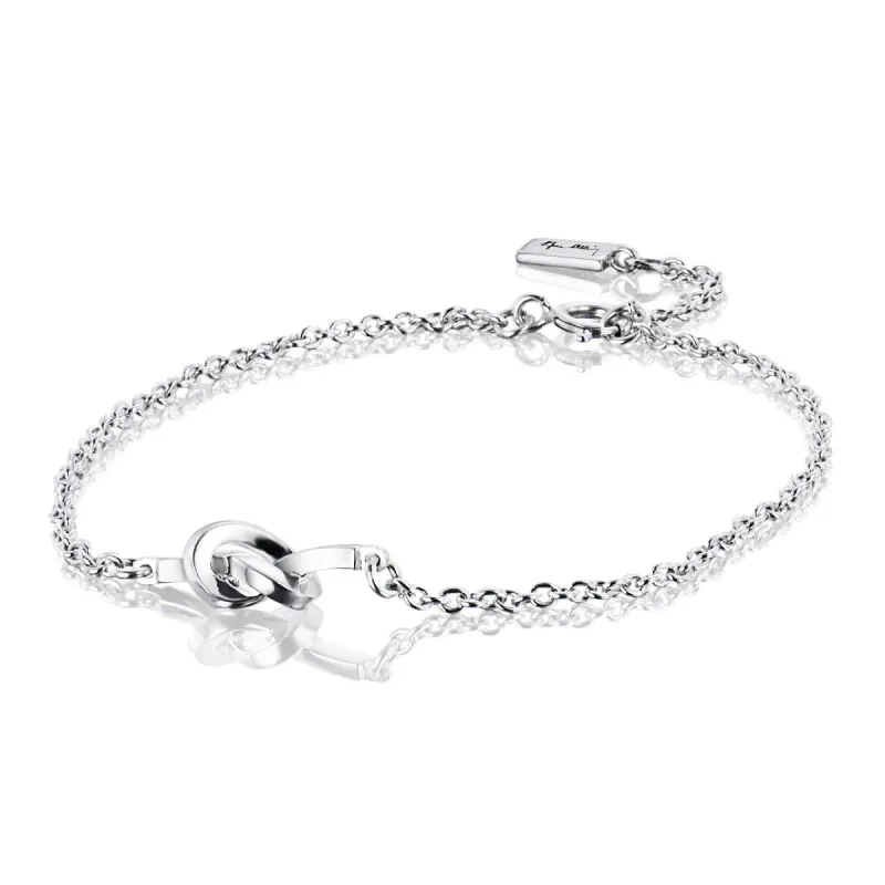 Efva Attling Love Knot armbånd rhodinert sølv
