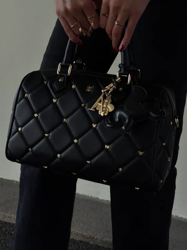 Dark nøkkelring, veskepynt Bokstav Gullforgylt