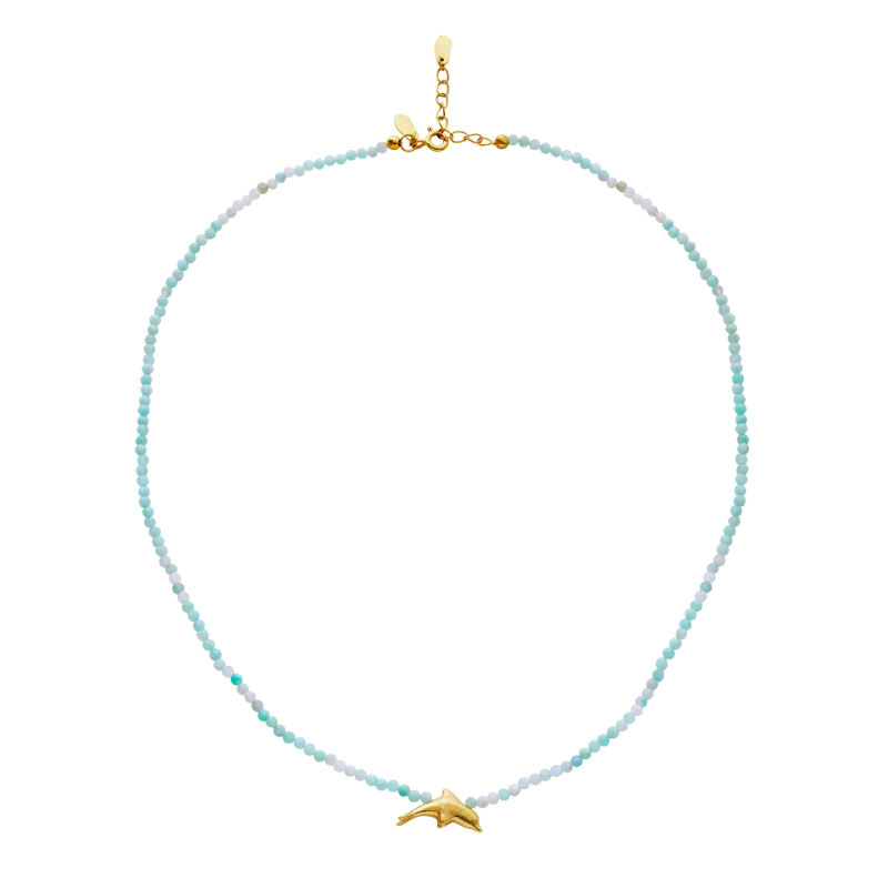 Maanesten Tiki halskjede Forgylt