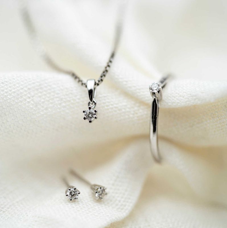Ring i gull med diamant 0,05 ct WSI2 Anne