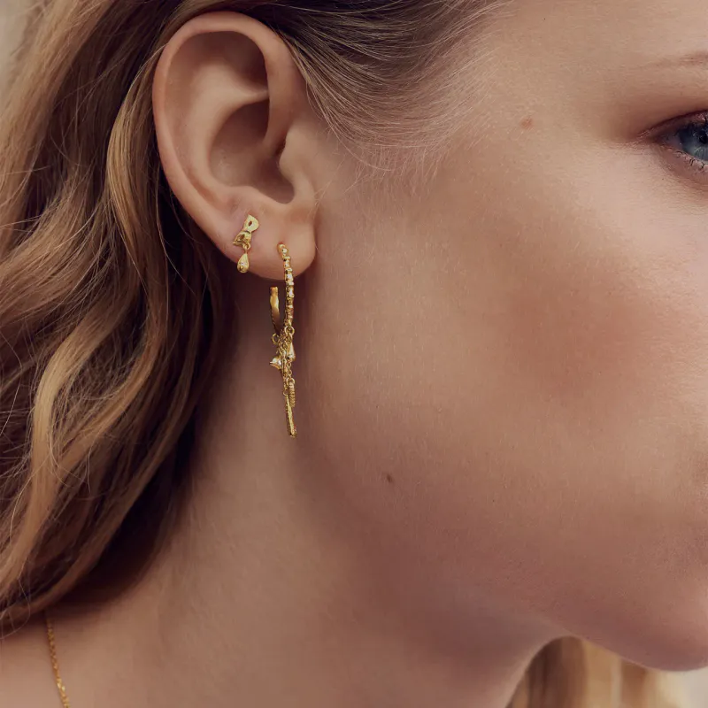 Maanesten Cadenta Øredobber forgylt