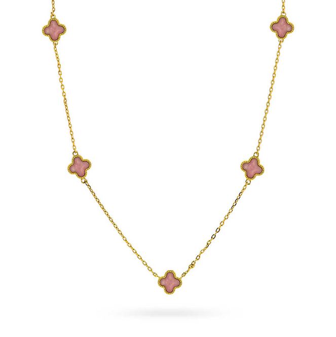 Hovedbilde Sølv smykke med Rosa 5 kløver ...