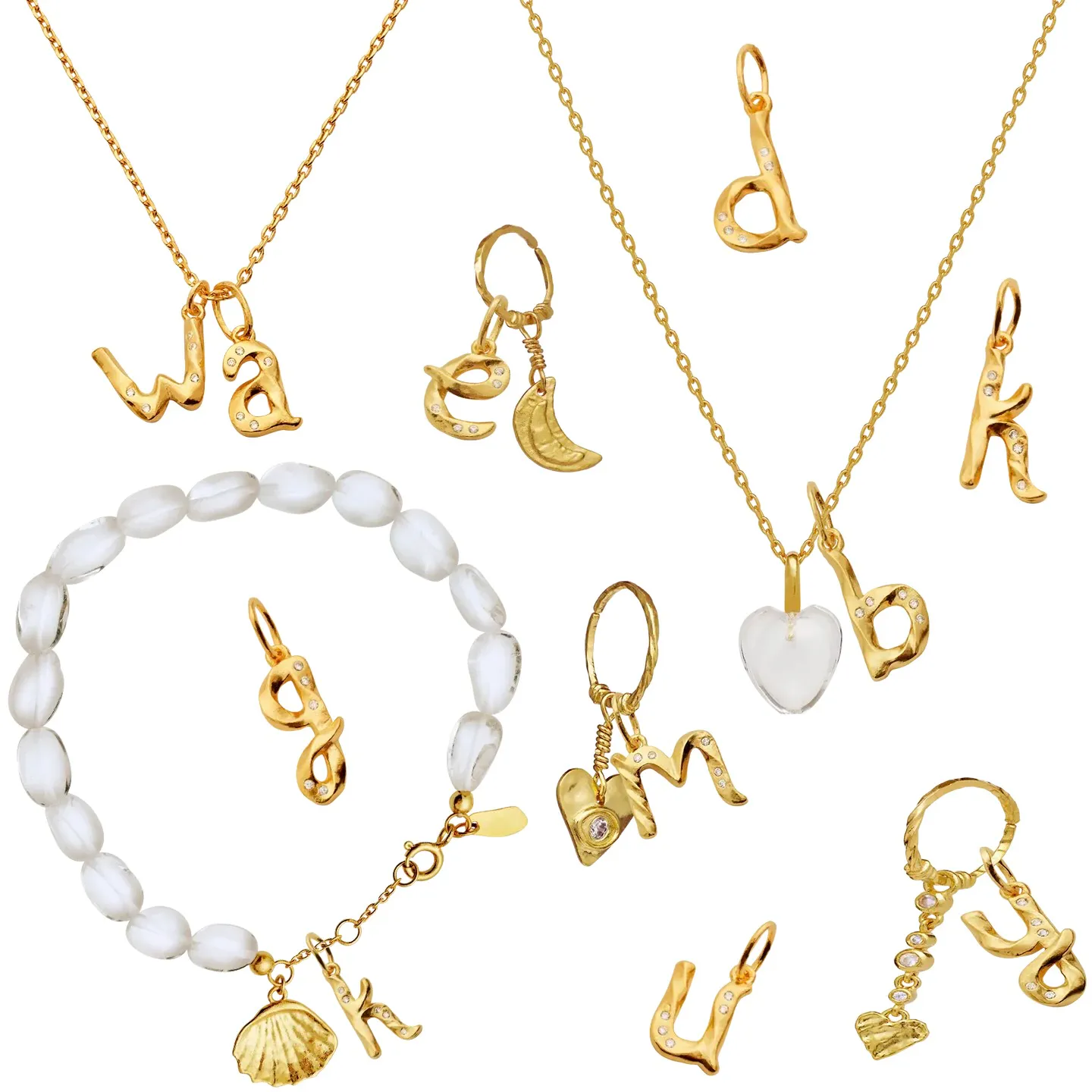 Maanesten alfabet anheng smykke konfirmasjon