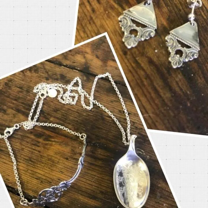 Gjenbruk av sølvskje til smykker og ørepynt