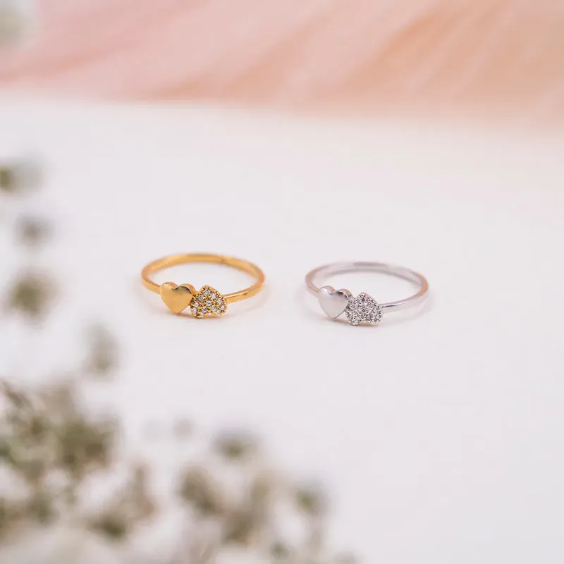 Twinkle Hjerte ring gullforgylt