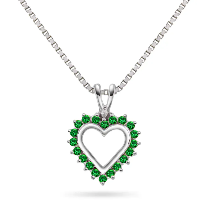 Hovedbilde Hjerteanheng med smaragder ...
