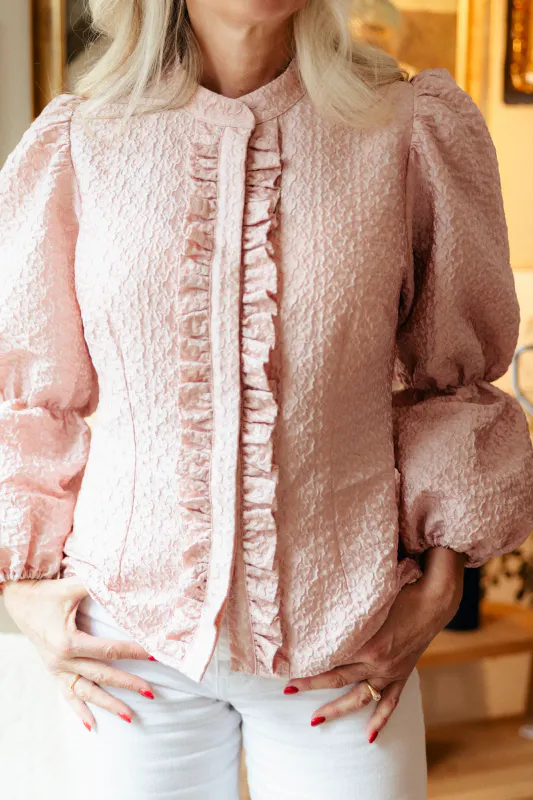 Janne Formoe Puffmedpaffblusen Rosa