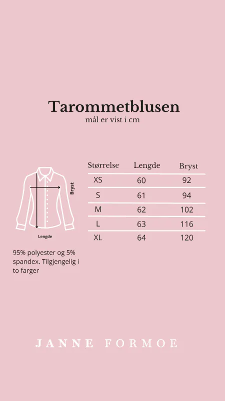 Janne Formoe Tarommet blusen hvit