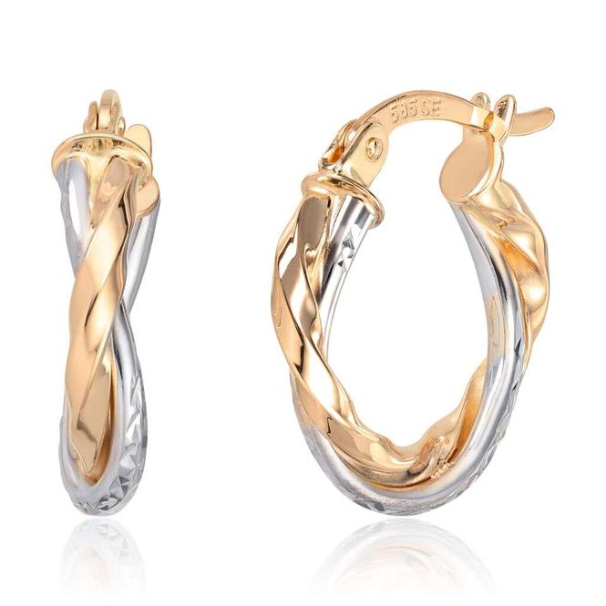 Hovedbilde Øreringer 2-farget 14K