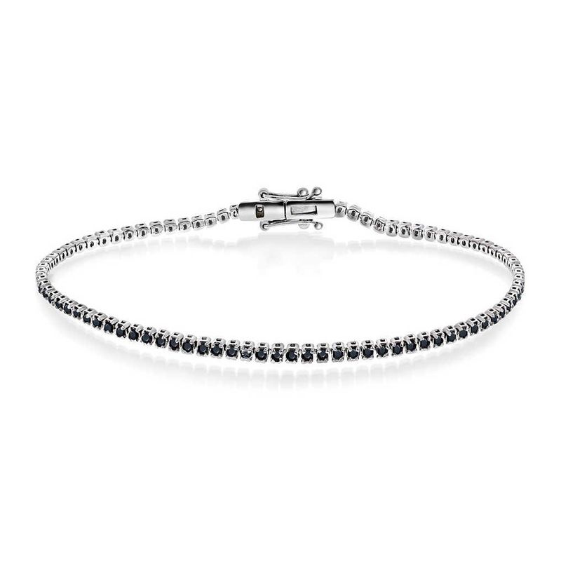 EC Tennisarmbånd i hvitgull m/sorte diamanter  2.00 ct